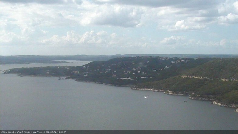 Lake Travis webcam, September 6, 2016 3:30 PM CT