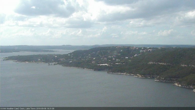Lake Travis webcam, September 6, 2016 3:45 PM CT