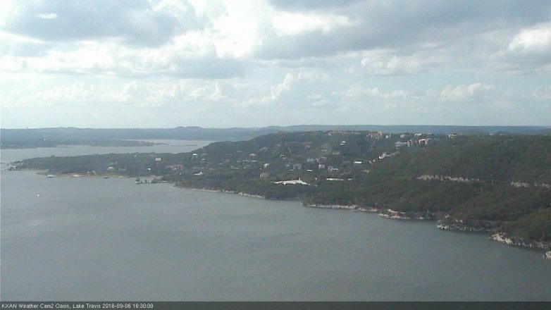 Lake Travis webcam, September 6, 2016 4:00 PM CT