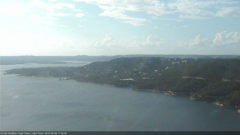 Lake Travis webcam, September 6, 2016 4:45 PM CT