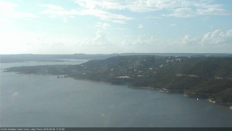 Lake Travis webcam, September 6, 2016 4:55 PM CT