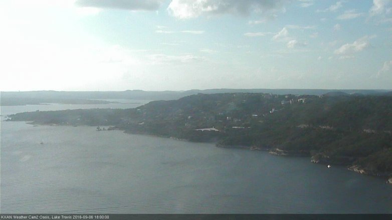 Lake Travis webcam, September 6, 2016 5:05 PM CT