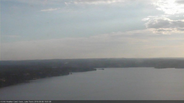 Lake Travis webcam, September 6, 2016 6:20 PM CT