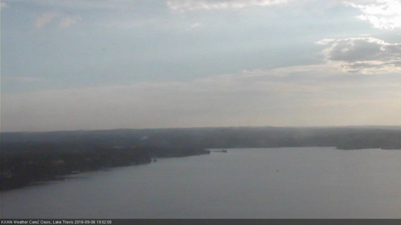 Lake Travis webcam, September 6, 2016 6:30 PM CT