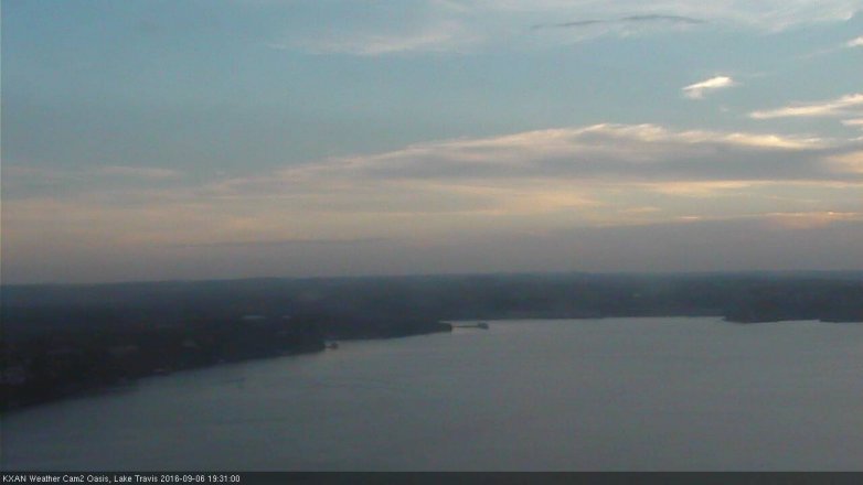 Lake Travis webcam, September 6, 2016 6:40 PM CT