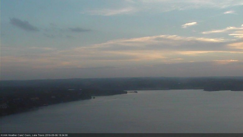 Lake Travis webcam, September 6, 2016 6:55 PM CT