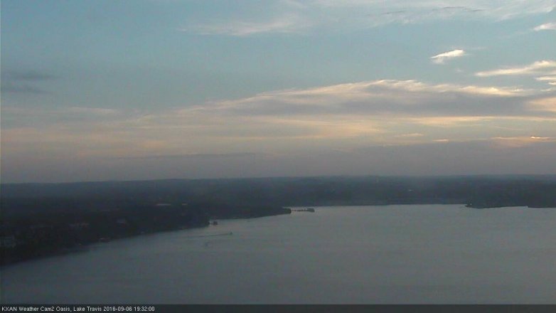 Lake Travis webcam, September 6, 2016 7:00 PM CT