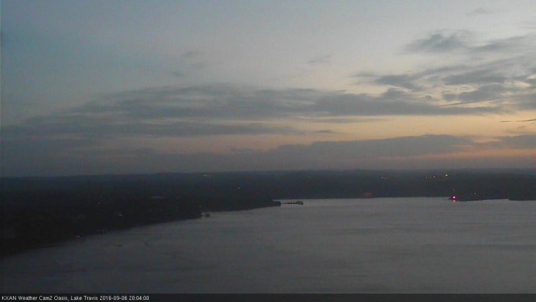Lake Travis webcam, September 6, 2016 7:10 PM CT