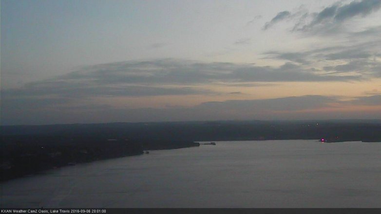 Lake Travis webcam, September 6, 2016 7:25 PM CT