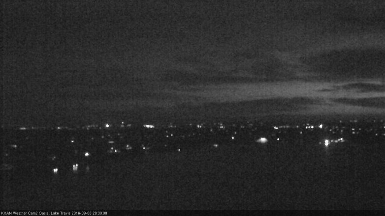 Lake Travis webcam, September 6, 2016 8:00 PM CT