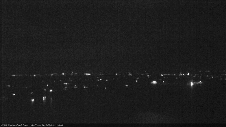 Lake Travis webcam, September 6, 2016 9:00 PM CT