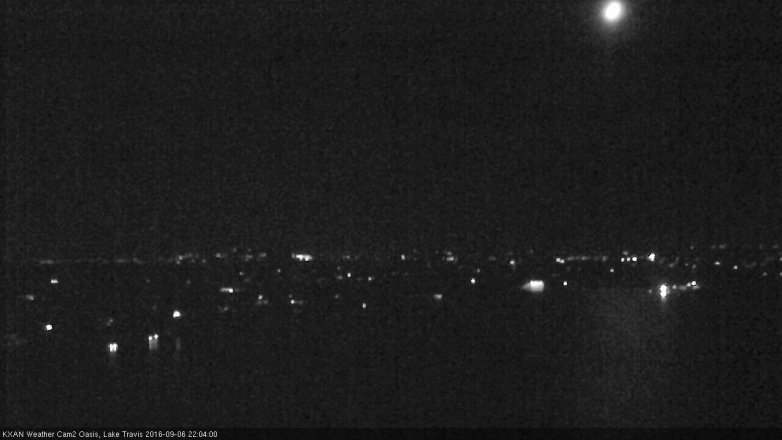 Lake Travis webcam, September 6, 2016 9:30 PM CT