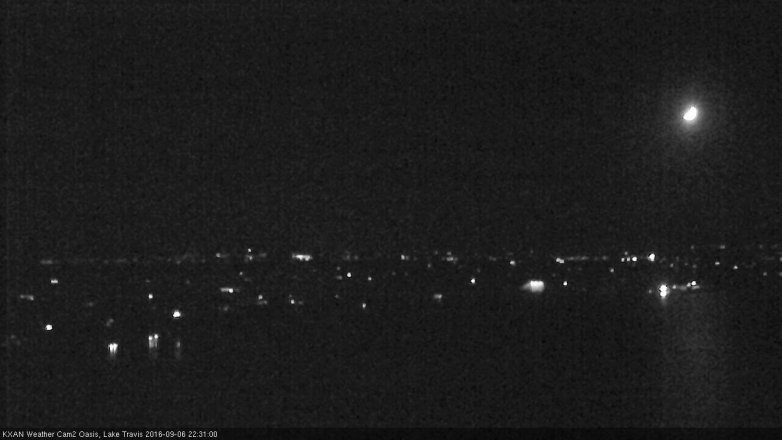 Lake Travis webcam, September 6, 2016 10:00 PM CT