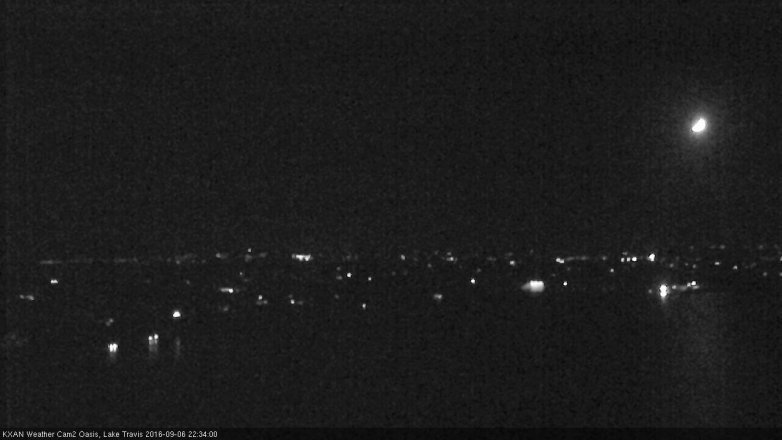 Lake Travis webcam, September 6, 2016 10:05 PM CT