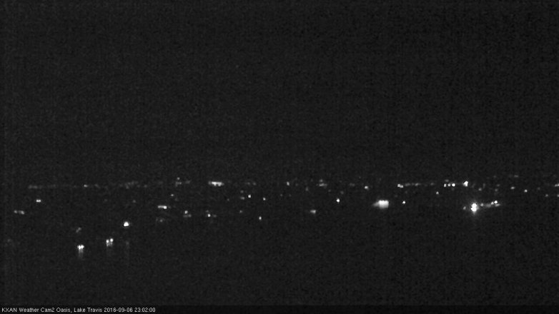 Lake Travis webcam, September 6, 2016 10:15 PM CT