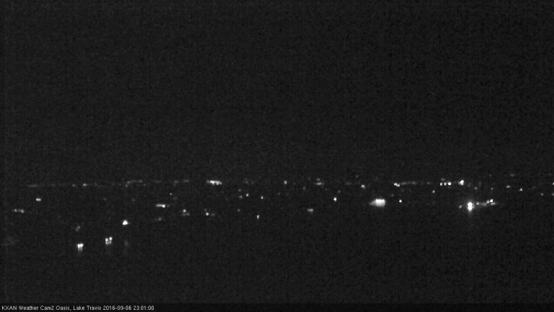 Lake Travis webcam, September 6, 2016 10:30 PM CT