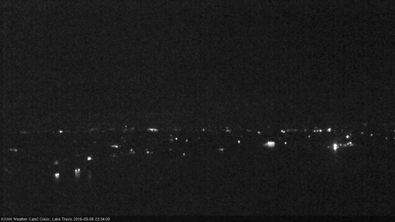 Lake Travis webcam, September 6, 2016 10:55 PM CT