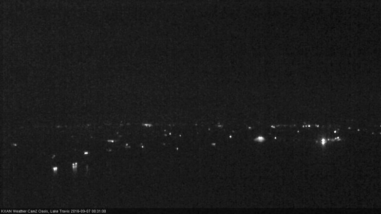 Lake Travis webcam, September 6, 2016 11:40 PM CT