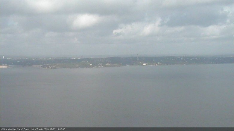 Lake Travis webcam, September 7, 2016 9:15 AM CT