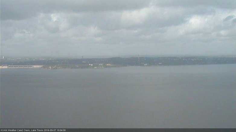 Lake Travis webcam, September 7, 2016 9:25 AM CT