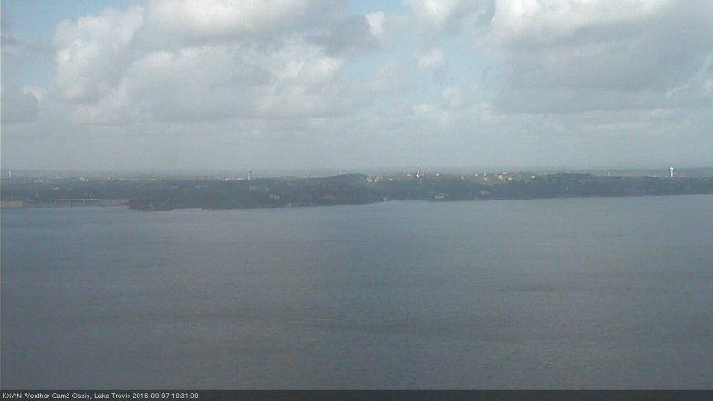 Lake Travis webcam, September 7, 2016 10:00 AM CT
