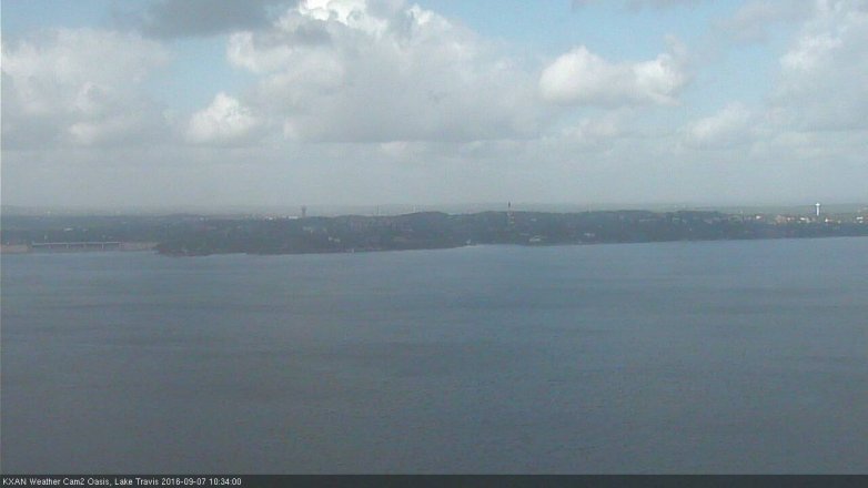 Lake Travis webcam, September 7, 2016 10:05 AM CT