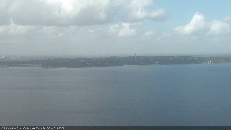 Lake Travis webcam, September 7, 2016 10:10 AM CT