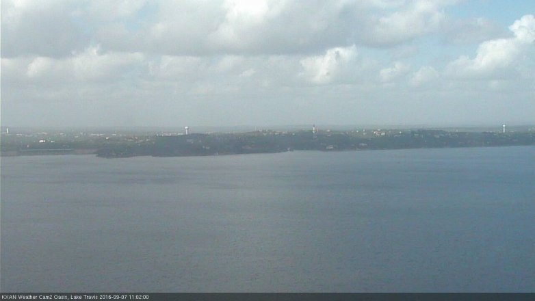 Lake Travis webcam, September 7, 2016 10:15 AM CT