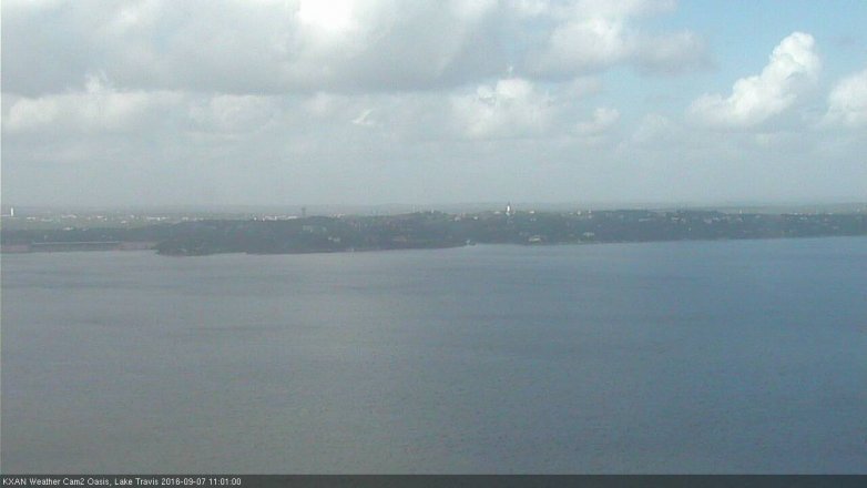 Lake Travis webcam, September 7, 2016 10:30 AM CT