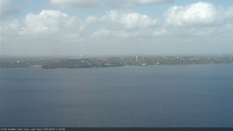 Lake Travis webcam, September 7, 2016 10:55 AM CT