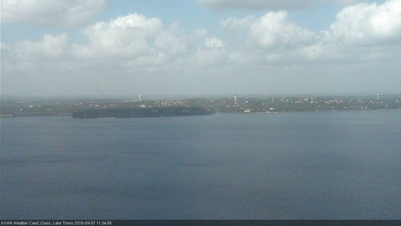 Lake Travis webcam, September 7, 2016 11:00 AM CT