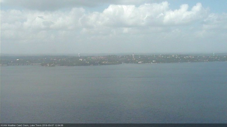 Lake Travis webcam, September 7, 2016 11:10 AM CT