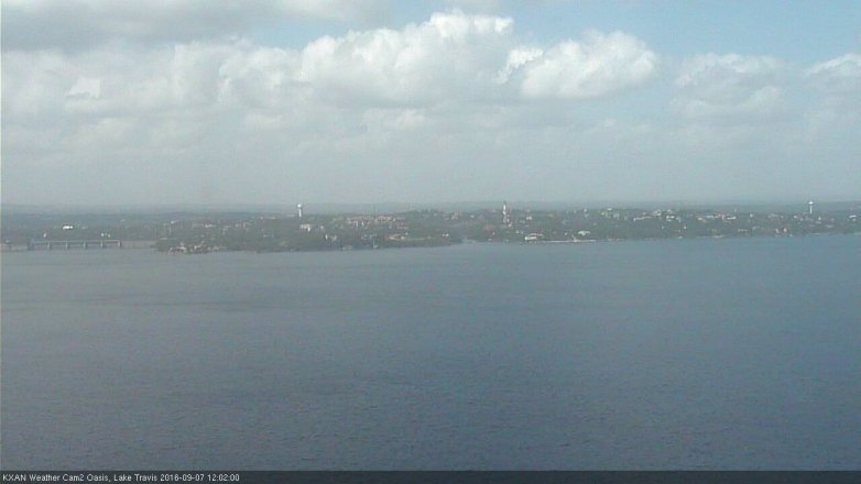 Lake Travis webcam, September 7, 2016 11:20 AM CT