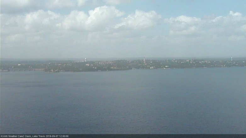 Lake Travis webcam, September 7, 2016 11:25 AM CT
