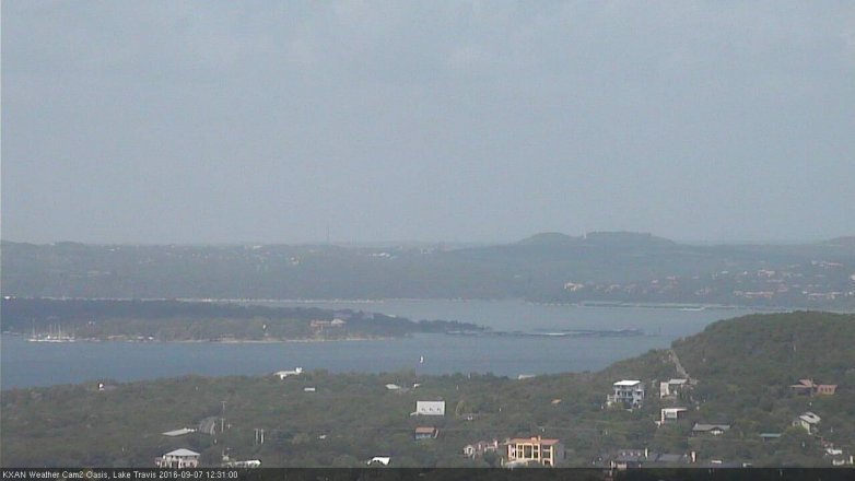 Lake Travis webcam, September 7, 2016 11:35 AM CT