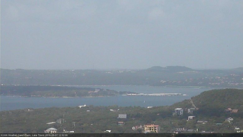 Lake Travis webcam, September 7, 2016 11:40 AM CT