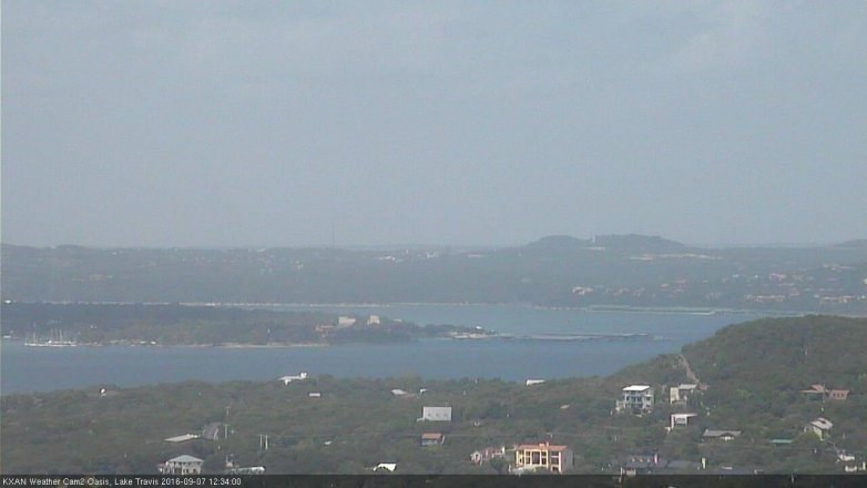 Lake Travis webcam, September 7, 2016 11:45 AM CT