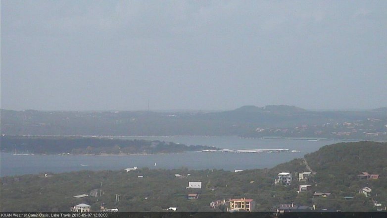 Lake Travis webcam, September 7, 2016 11:50 AM CT