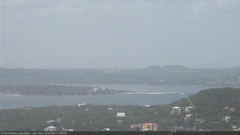 Lake Travis webcam, September 7, 2016 12:05 PM CT