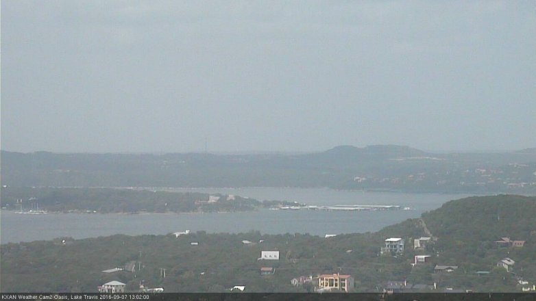 Lake Travis webcam, September 7, 2016 12:30 PM CT