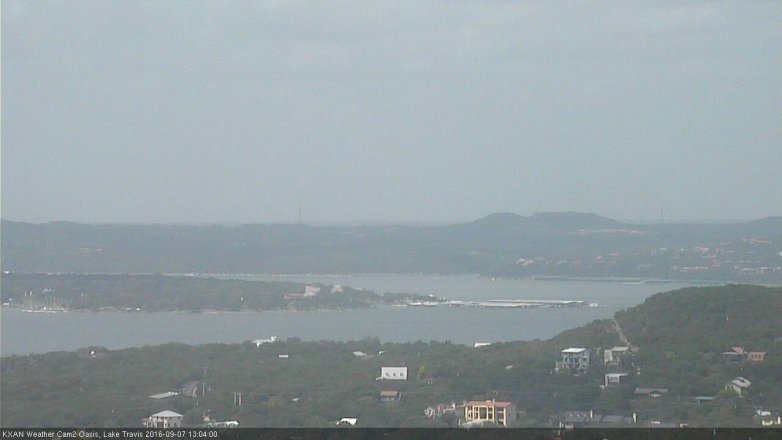 Lake Travis webcam, September 7, 2016 12:35 PM CT
