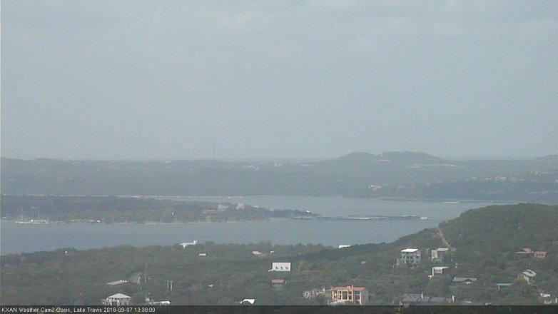 Lake Travis webcam, September 7, 2016 12:40 PM CT