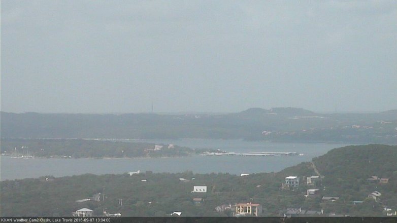 Lake Travis webcam, September 7, 2016 12:55 PM CT