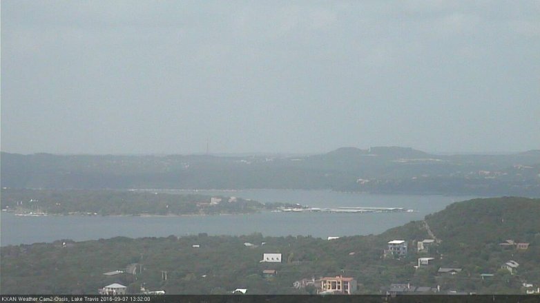 Lake Travis webcam, September 7, 2016 1:00 PM CT