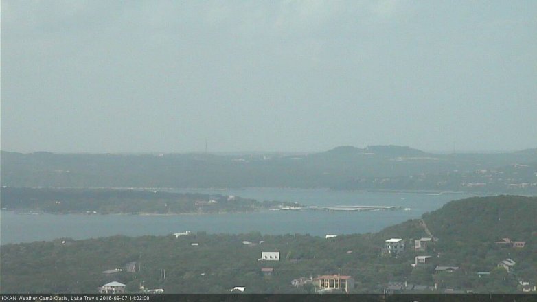 Lake Travis webcam, September 7, 2016 1:20 PM CT