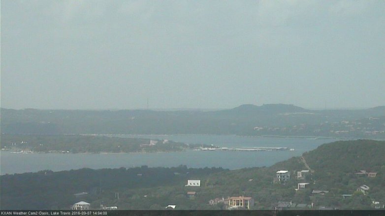Lake Travis webcam, September 7, 2016 1:35 PM CT