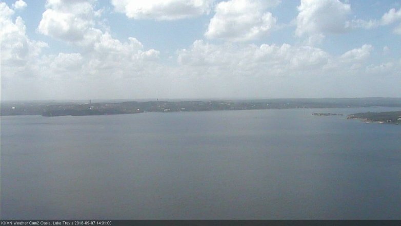 Lake Travis webcam, September 7, 2016 1:40 PM CT