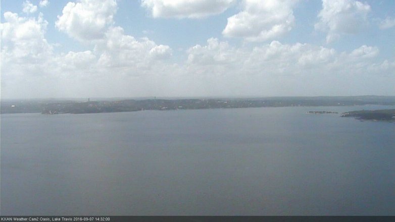 Lake Travis webcam, September 7, 2016 1:55 PM CT