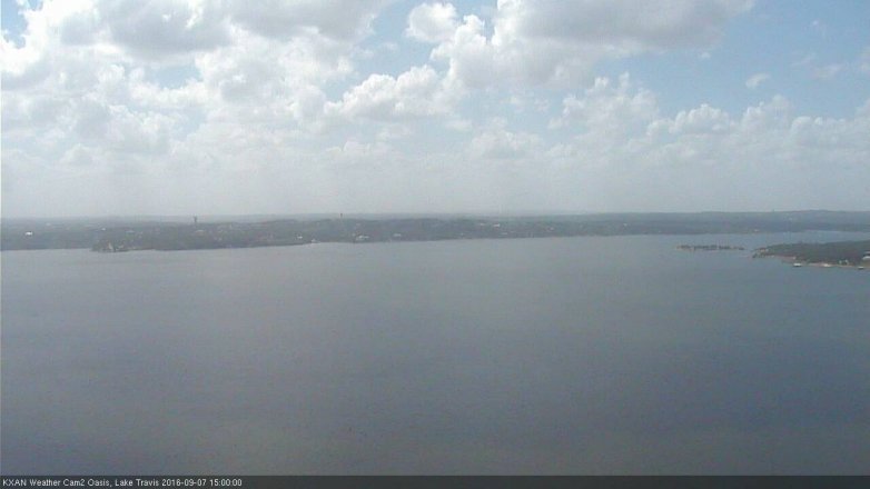Lake Travis webcam, September 7, 2016 2:20 PM CT