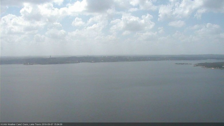 Lake Travis webcam, September 7, 2016 2:25 PM CT